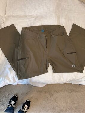 Eddie Bauer Olive Straight-Leg Hiking Pants